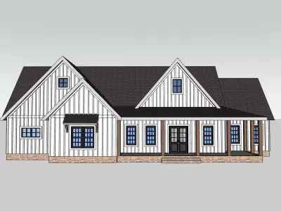 Modern Farmhouse 3D Model 3D model