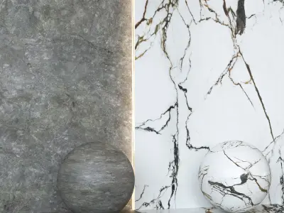 Porcelanosa Xtone 3in1 Tile Set - Marble and Stone Mix Texture