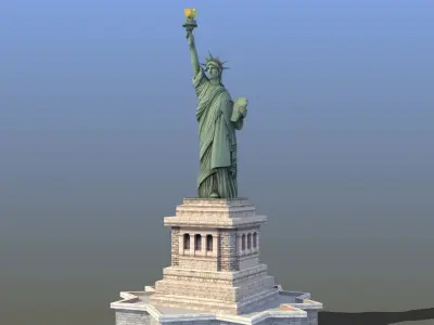 Statue of Liberty VR Low-poly 3D model
