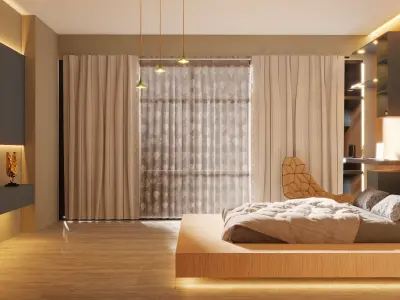 Modern Bedroom Design 3D model