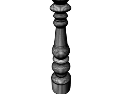 Baluster candlestick 3D model