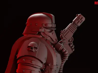 Lieutenant Death squad of Imperial force 3D print model