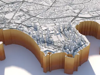 Doha City in Qatar 3D model