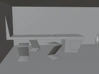 Window with winter view HD Free 3D model