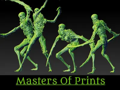 Undead reapers vol1 4 models 3D print  3D print model