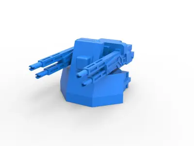 Turret gun Scale 1 to 25 3D print model