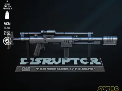 STAR WARS Ion Disruptor Blaster Tested for 3D Printing 3D print model