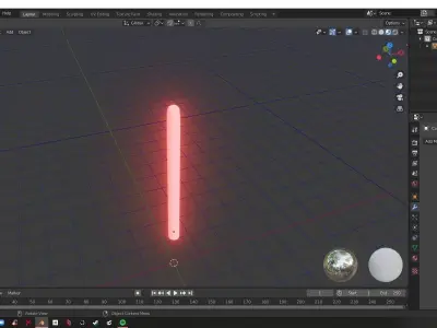 Light Saber Sci-Fi Light Sword Space Ship theme Low-poly 3D model
