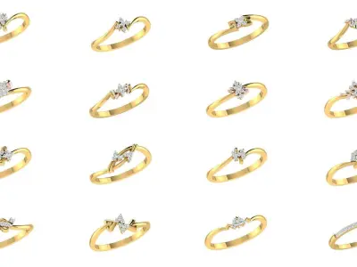 143 Light wt Bands rings pack