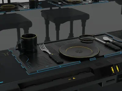 Y2J Table Set 3D model
