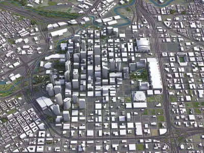 Houston Low-poly 3D model