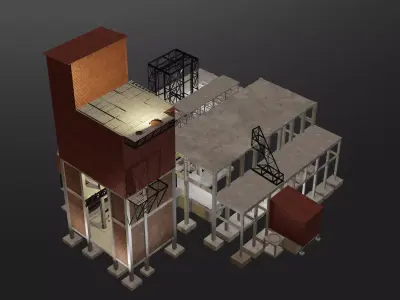 Industrial building 003 3D model