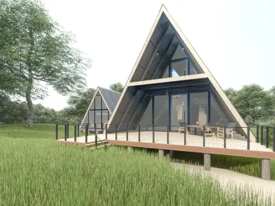 Double A - Frame House   3D model