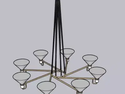 Jonathan Browning Lauriston Circular Chandelier 3D model