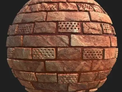 Brickwalls brick sphere 3D model