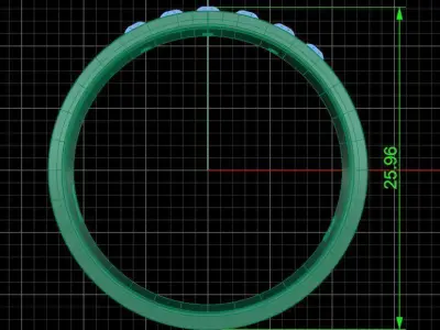 Jewelry ring 333 3D print model