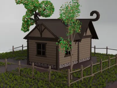 North House  3D model Low-poly 3D model