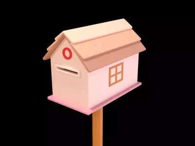 Mailbox  Low Poly 3D Model 3D model
