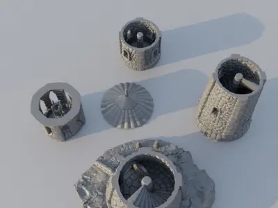 Medieval Lighthouse 28 mm Tabletop Terrain 3D print model