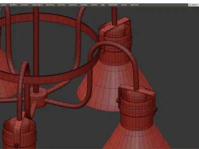  Seafarer 5 Light Chandelier Low-poly 3D model
