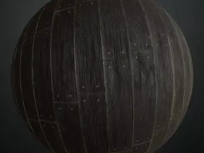 Weathered Redwood Horizontal Planks PBR Seamless Texture