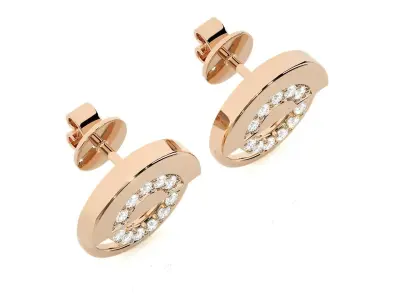 Light wt Women Diamond Earrings  3D print model