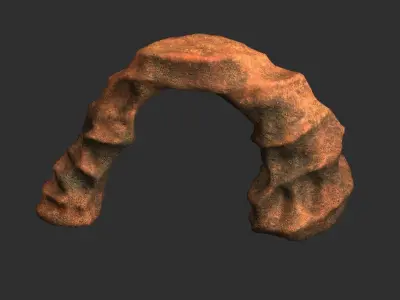 Small Arch - Red Dust Low-poly 3D model