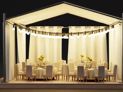 Wedding Gazebo - Grand Outdoor Event Pavilion 3D model