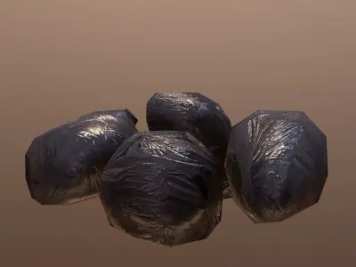 Garbage LowPoly pair of shoes Low-poly 3D model