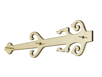 Black Wrought Iron Garage Door Decorative 3D model