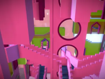 Squid Game Stairs Map 3D model
