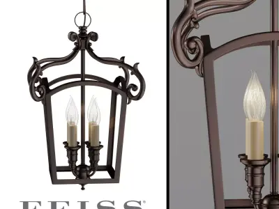 Feiss Luminary 4Lt Chandelier 3D model