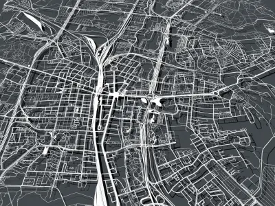 Cityscape Katowice Poland 3D model