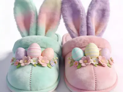 Cozy Pastel Easter Essentials Collection 3D Model Pack