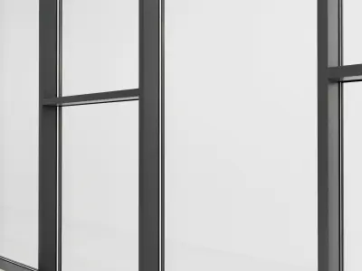 Panoramic glazing Stained glass 45 Low-poly 3D model