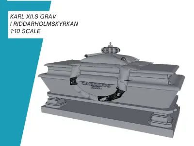 Karl XII grav i Riddarholmskyrkan 3D print model