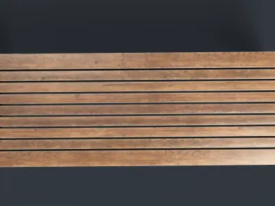 Modern Outdoor Bench 2 PBR Game Ready Low-poly 3D model