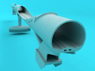 H0 HO scale 3D printed concrete bridge  3D print model