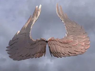Egyptian Goddess wings 2 3 3D model