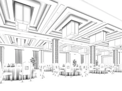 Business Restaurant - Coffee - Banquet  192 3D model