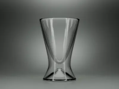 Glass two silver mugs Free 3D model