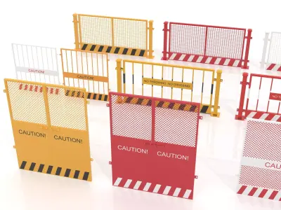 Construction site barrier 3D model