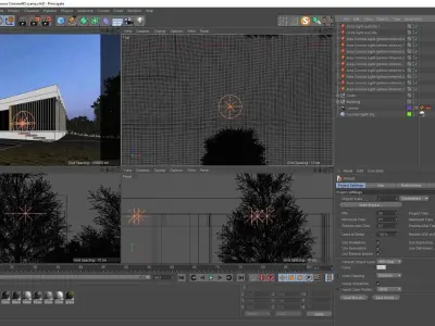 Night Sky Exterior HDRI  Corona Cinema4D scene 3D model