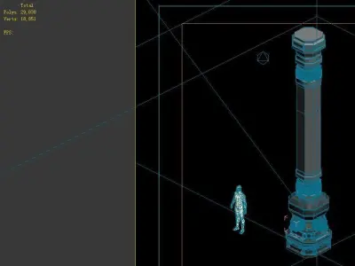 Game Model - Tombstone Column 3D model