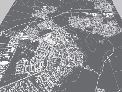 Cityscape Salzgitter Germany 3D model