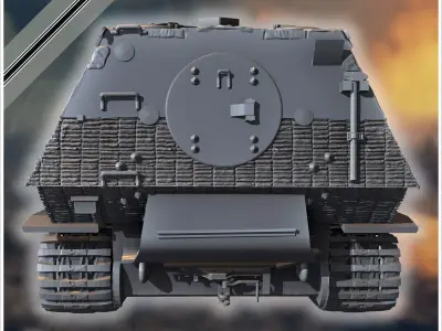 Panzerjager Tiger P  Ferdinand  early tank destroyer - Germany E 3D print model