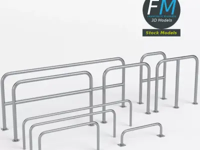 Perimeter hooped barriers 3D model