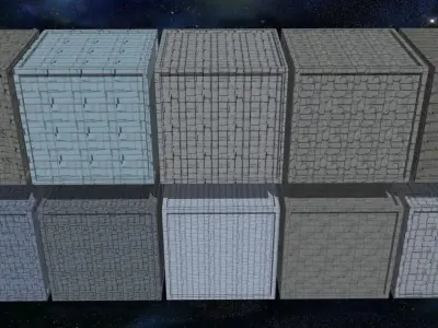 20 Seamless Sci-fi Panels - Squarish Texture