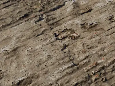 Layered Plaster Skim over Brick Texture