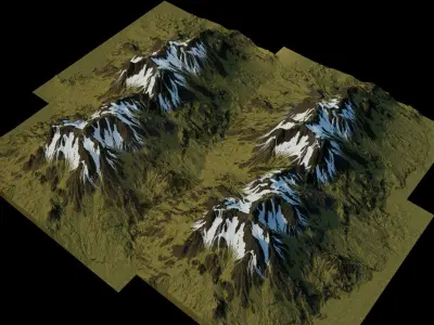 Mountain valley 3D model